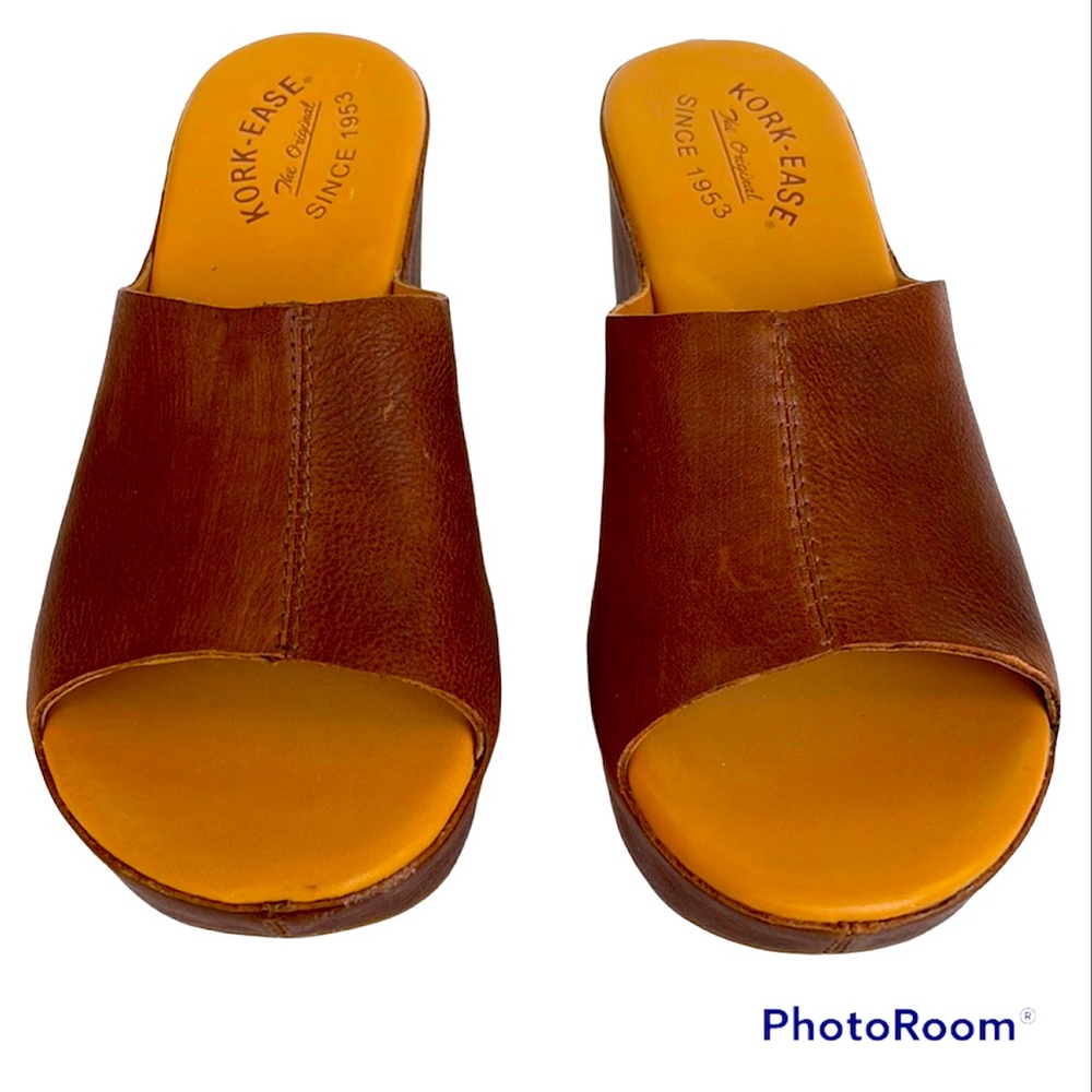 Kork-Ease Open Toe, Open Back Wedge In Size 39/8 … - image 1